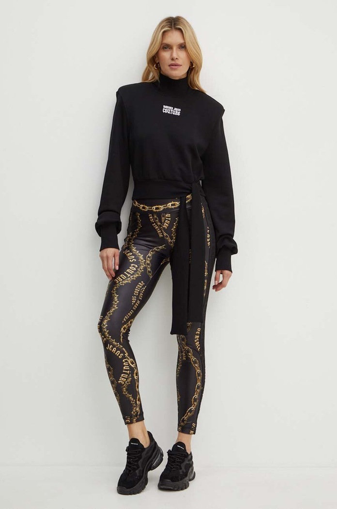 Bavlnená mikina Versace Jeans Couture 77HAI311.F0010 čierna AW24