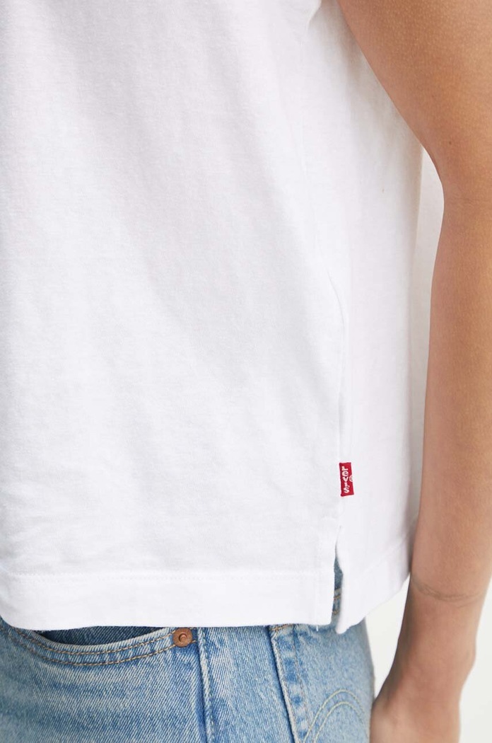 Levi's top bawełniany biały A8794