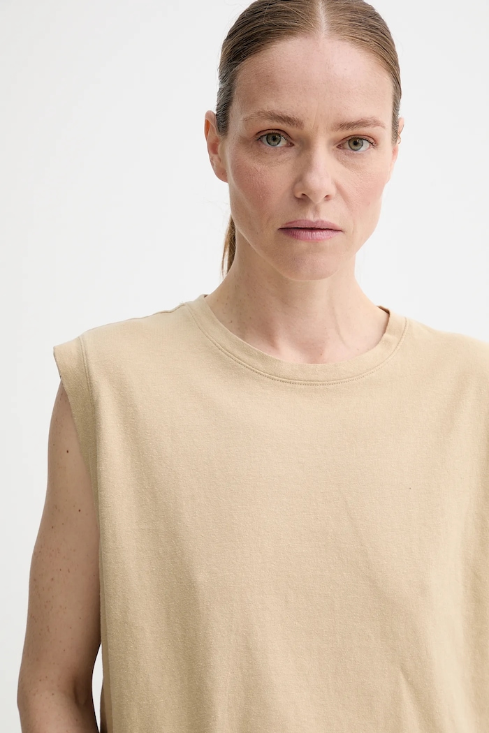 Pamučni top Levi's bež A8794