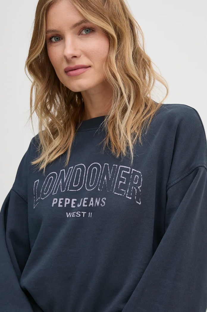 Pepe Jeans bluza bawełniana FIORELINA granatowy PL581464