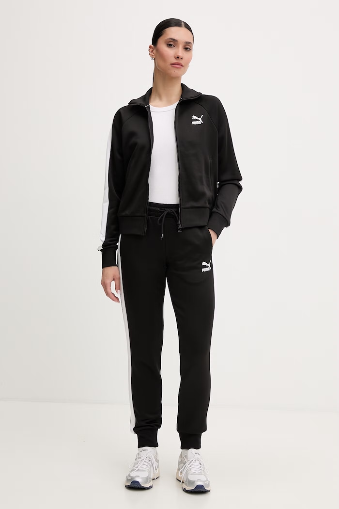 Puma Iconic T7 Track Jacket zip-up sweatshirt cotton women's 627994 black AW24