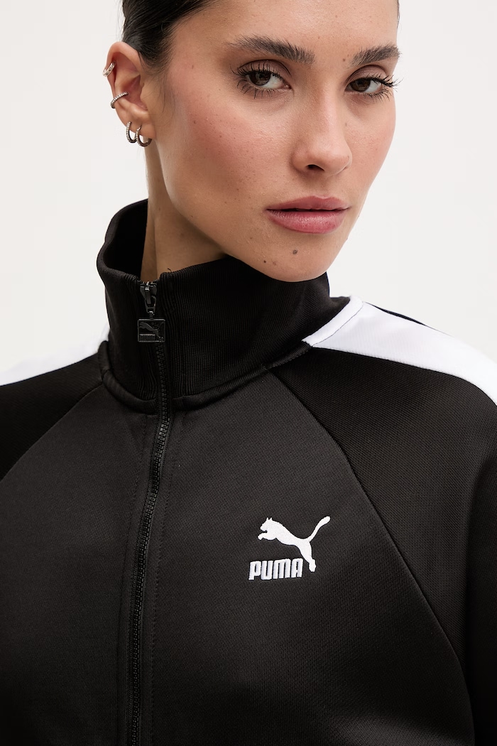 Puma Iconic T7 Track Jacket zip-up sweatshirt cotton women's black 627994