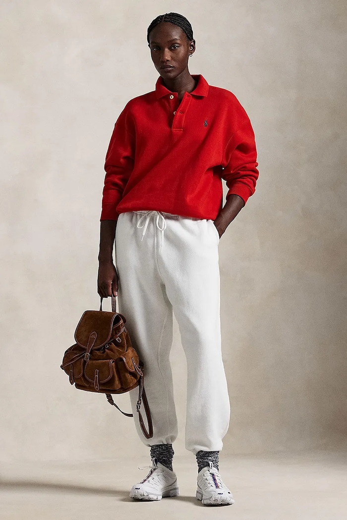 Odzież Polo Ralph Lauren bluza damska z bawełną 211947966 czerwony