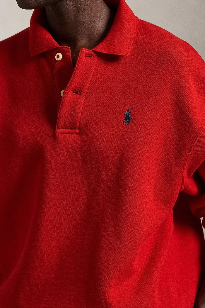 Polo Ralph Lauren bluza damska z bawełną czerwony 211947966