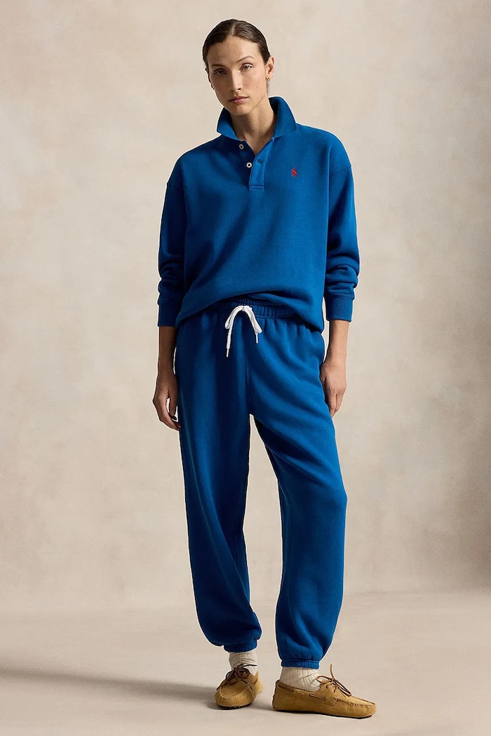 Oblečení Polo Ralph Lauren mikina dámská s bavlnou 211947966 modrá