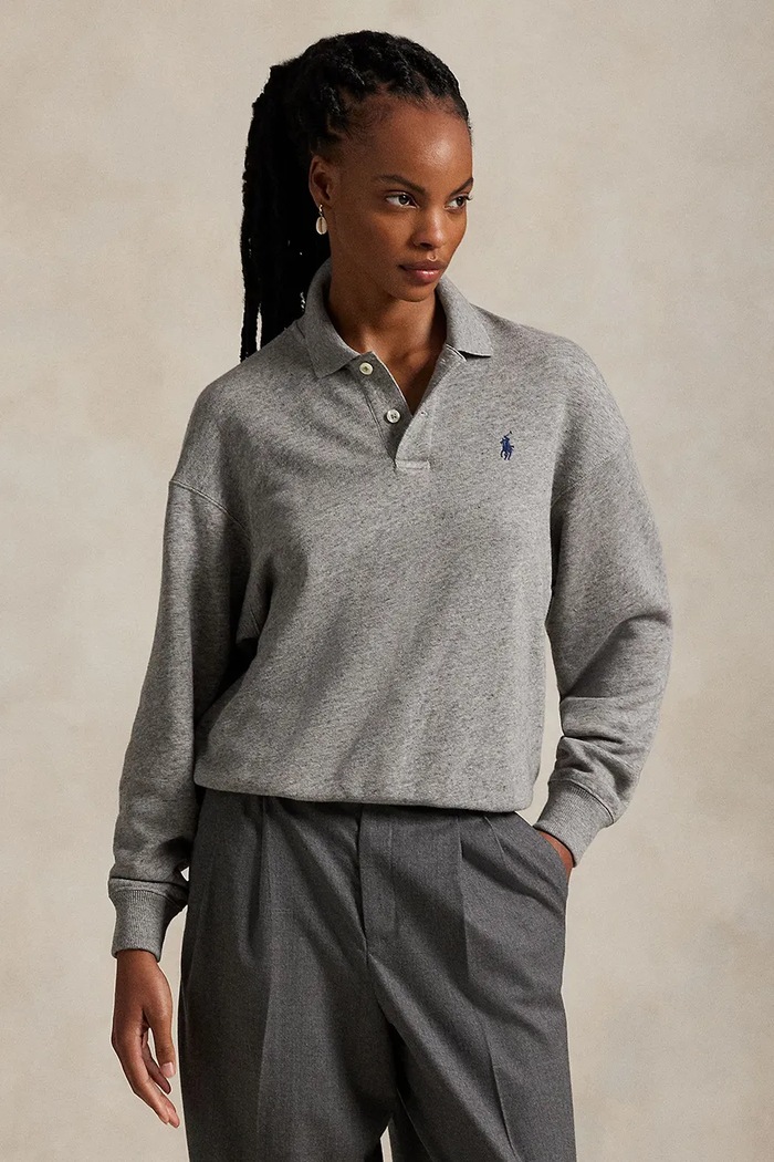 Polo Ralph Lauren bluză uni gri 211947966