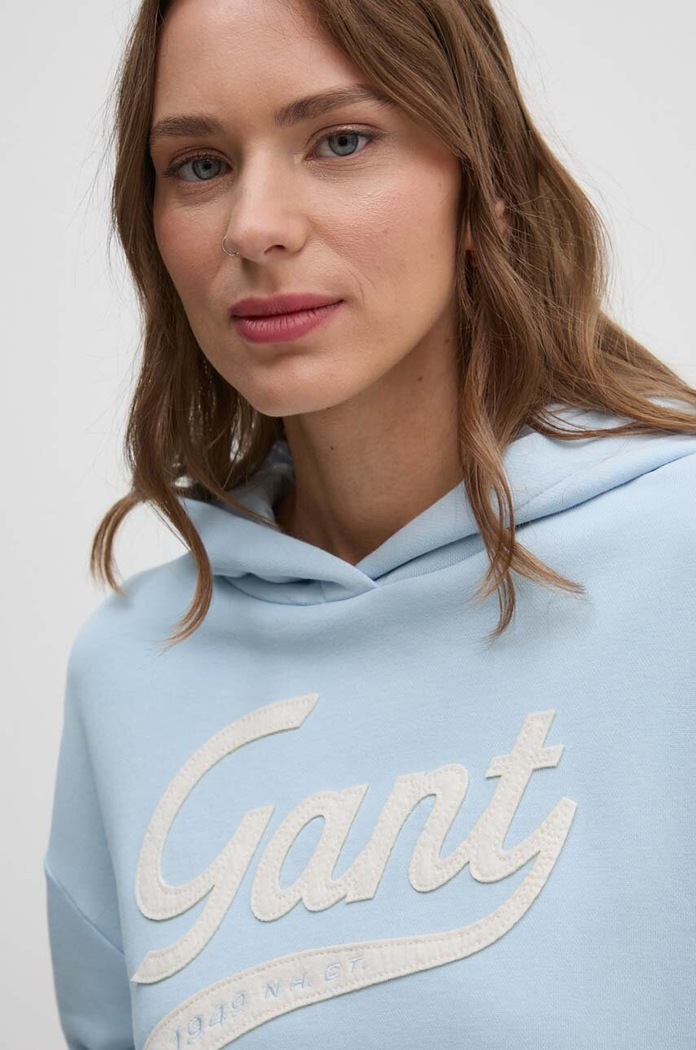 Gant bluza bawełniana niebieski 4200489
