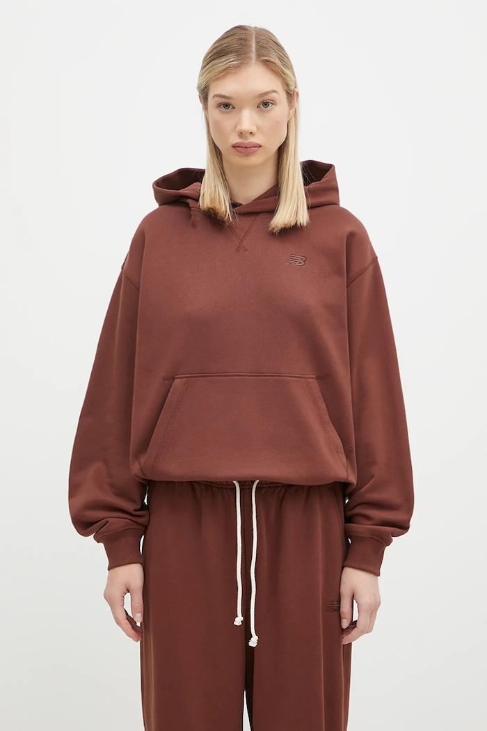 New Balance cotton sweatshirt cotton brown WT41537ROK