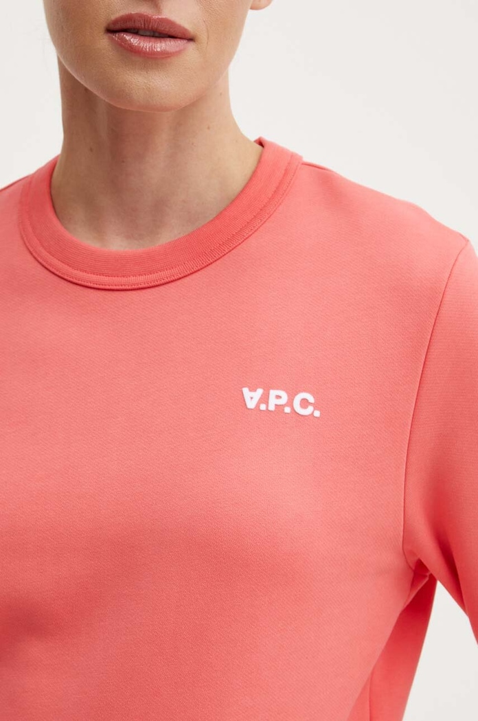 Памучен суичър A.P.C. sweat boxy petit vpc COHBR.F27918 оранжев