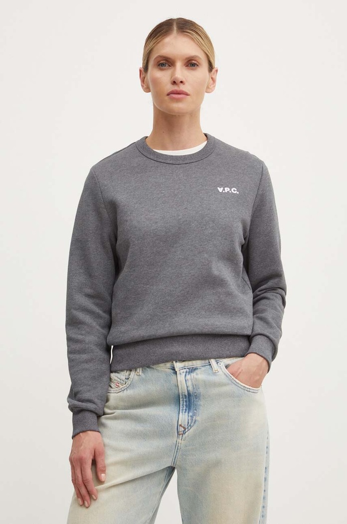 A.P.C. bluza bawełniana sweat boxy petit vpc bawełna szary COHBR.F27918