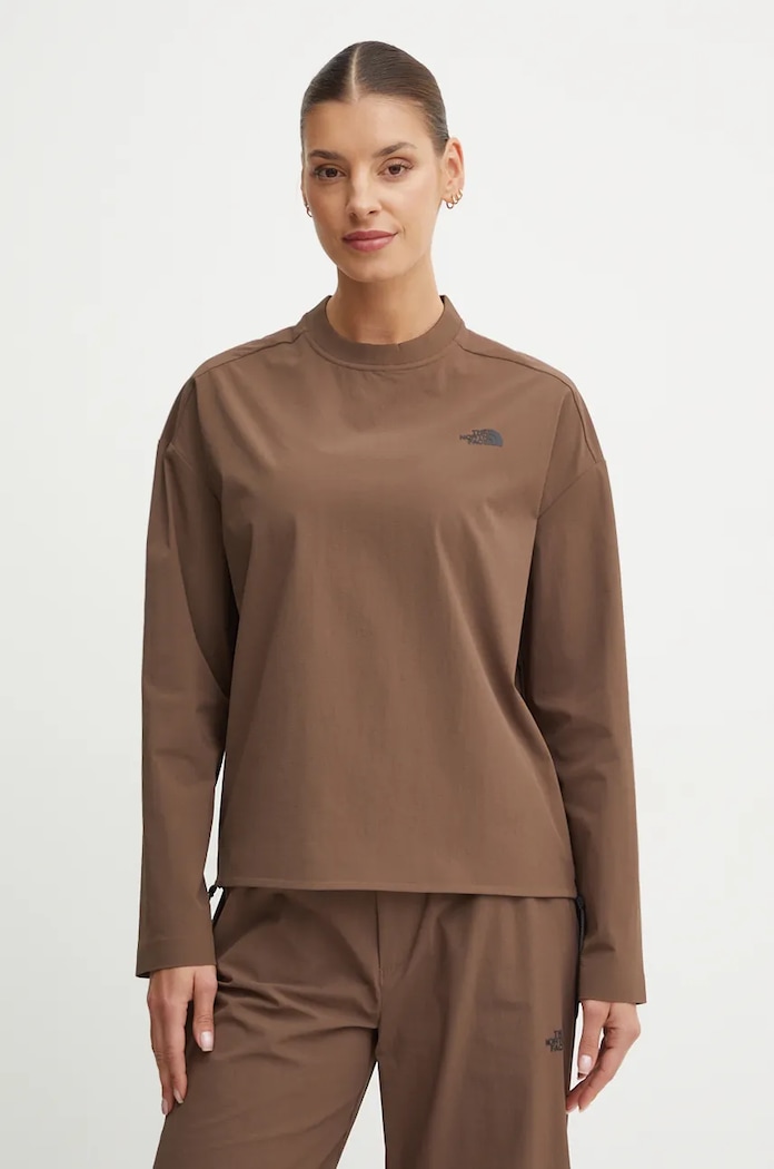 The North Face bluza Woven z elastanem brązowy NF0A89H21OI1