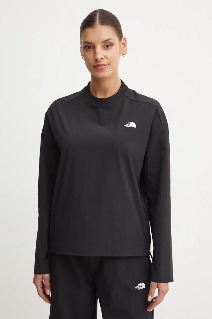 Mikina The North Face Woven bez kapuce černá NF0A89H2JK31