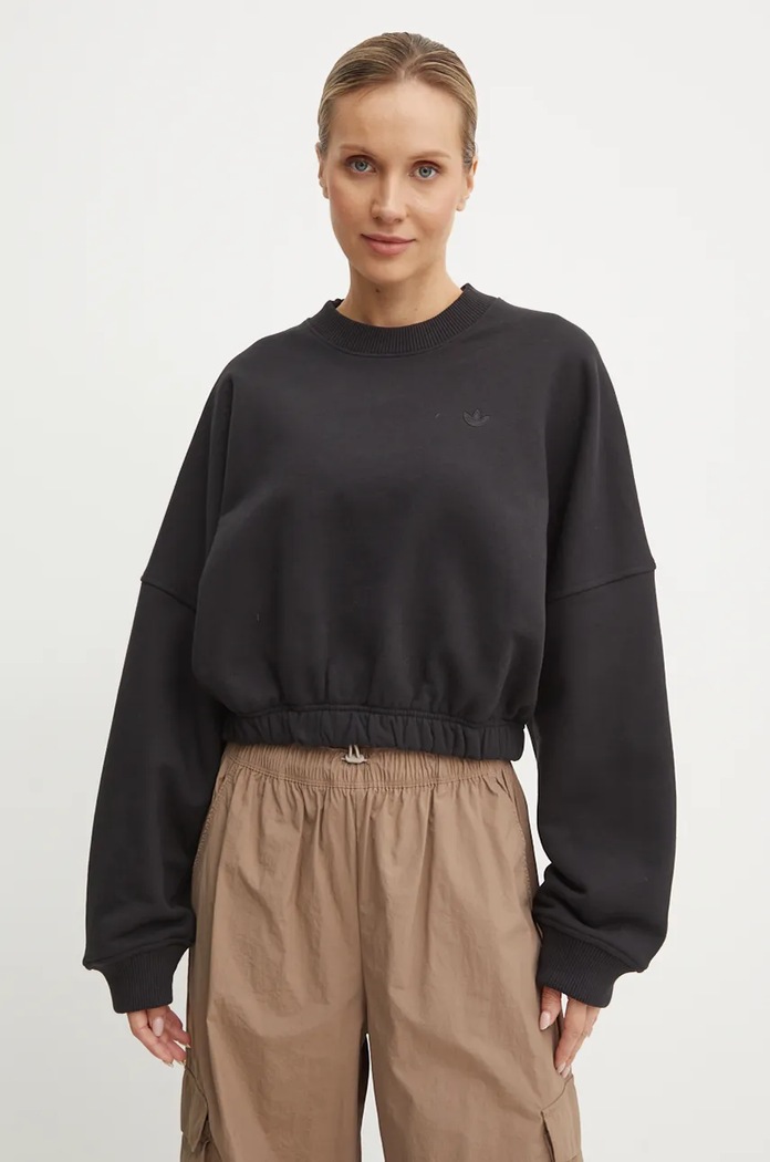 adidas Originals bluza bawełniana bawełna czarny IW5752