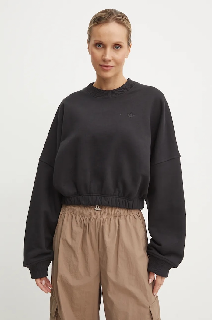 adidas Originals bluza bawełniana bawełna czarny IW5752