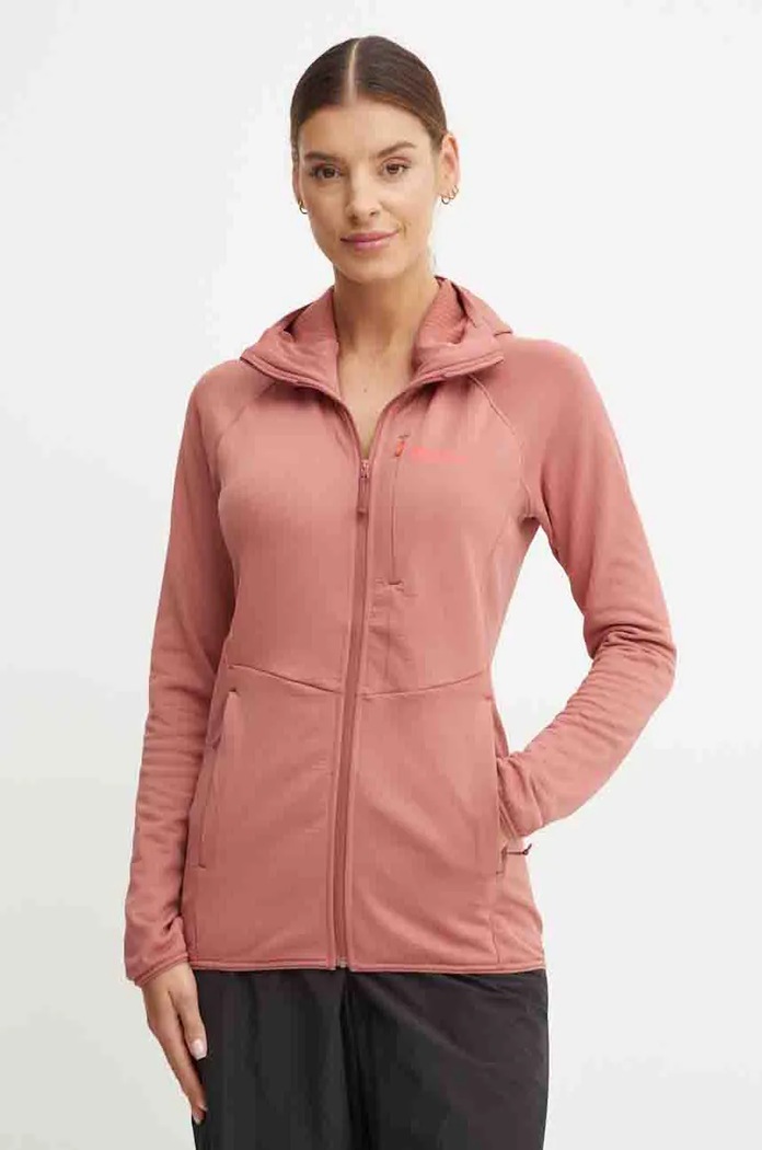 Jack Wolfskin sportos pulóver Kolbenberg sima narancssárga 1711072