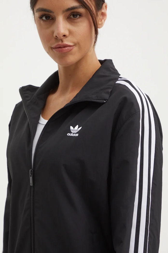 Μπουφάν adidas Originals Woven Tracktop μαύρο JD5331