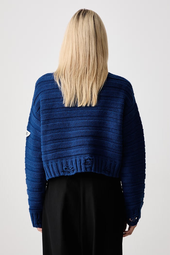 Odzież MM6 Maison Margiela sweter damski z wełną S52HL0031.M13040 niebieski