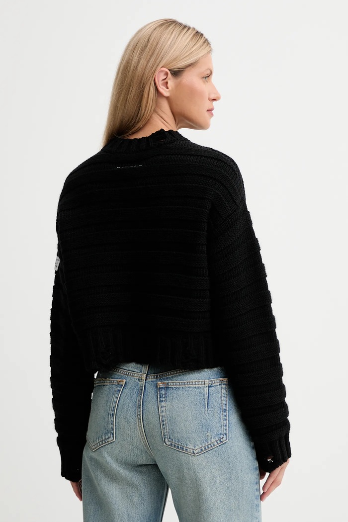 Odzież MM6 Maison Margiela sweter wełniany S52HL0031.M13040 czarny