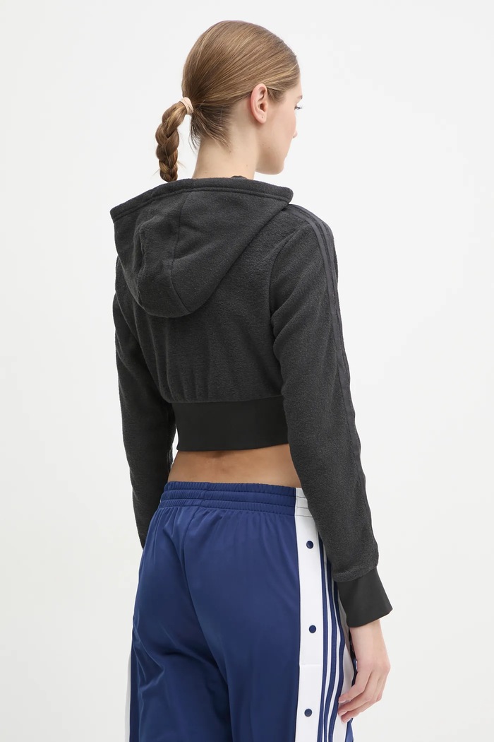 Îmbrăcăminte adidas Originals bluza Femme Galore Short Fulzip Hoodie JN3006 gri