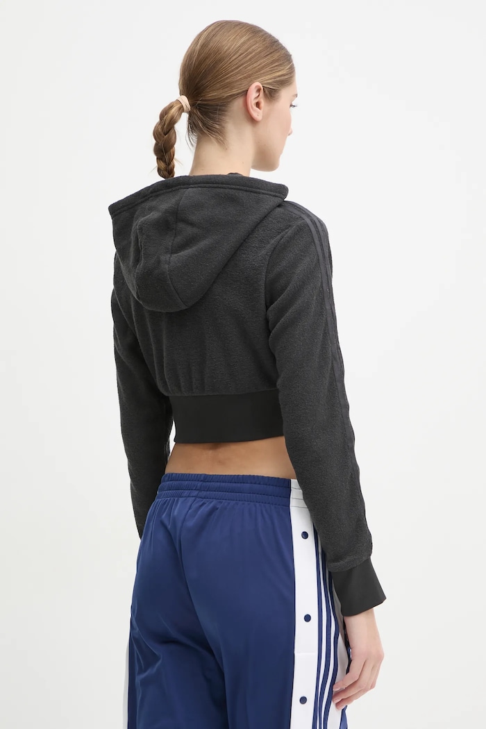 Îmbrăcăminte adidas Originals bluza Femme Galore Short Fulzip Hoodie JN3006 gri