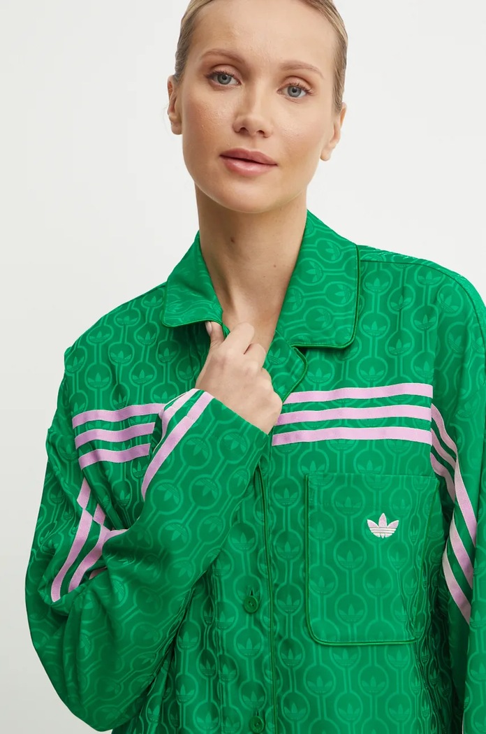 Košeľa adidas Originals 70s Top adidas Originals JN7659 zelená