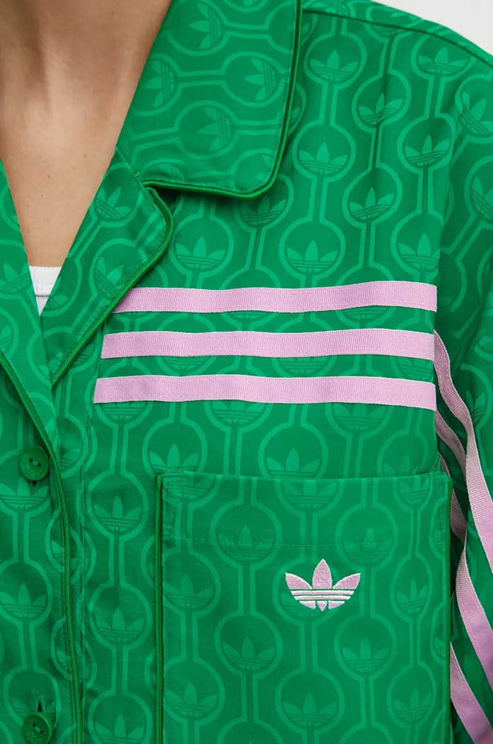 Košeľa adidas Originals 70s Top adidas Originals zelená JN7659
