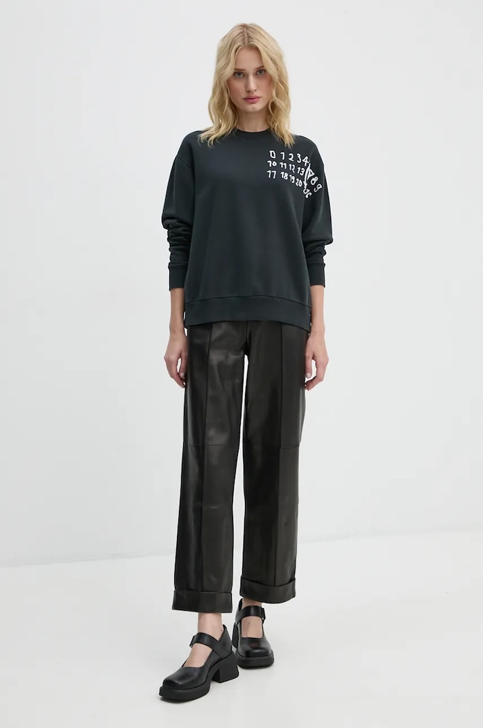Bavlněná mikina MM6 Maison Margiela S62GU0132.M25004 černá AW24