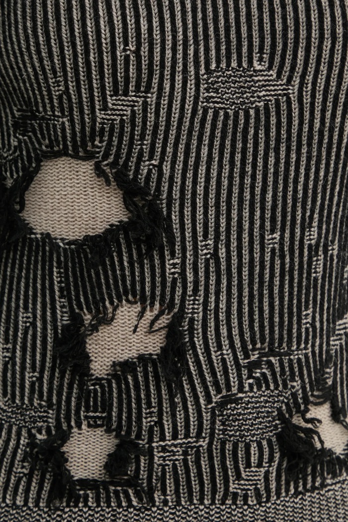 MM6 Maison Margiela reversible wool sweater S62HL0026.M13076 black