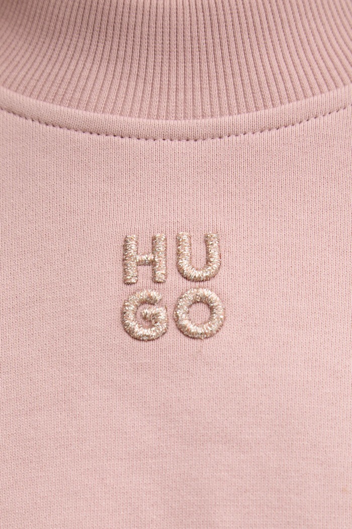 HUGO суичър дамски от памук Daxandria 50527463 розов