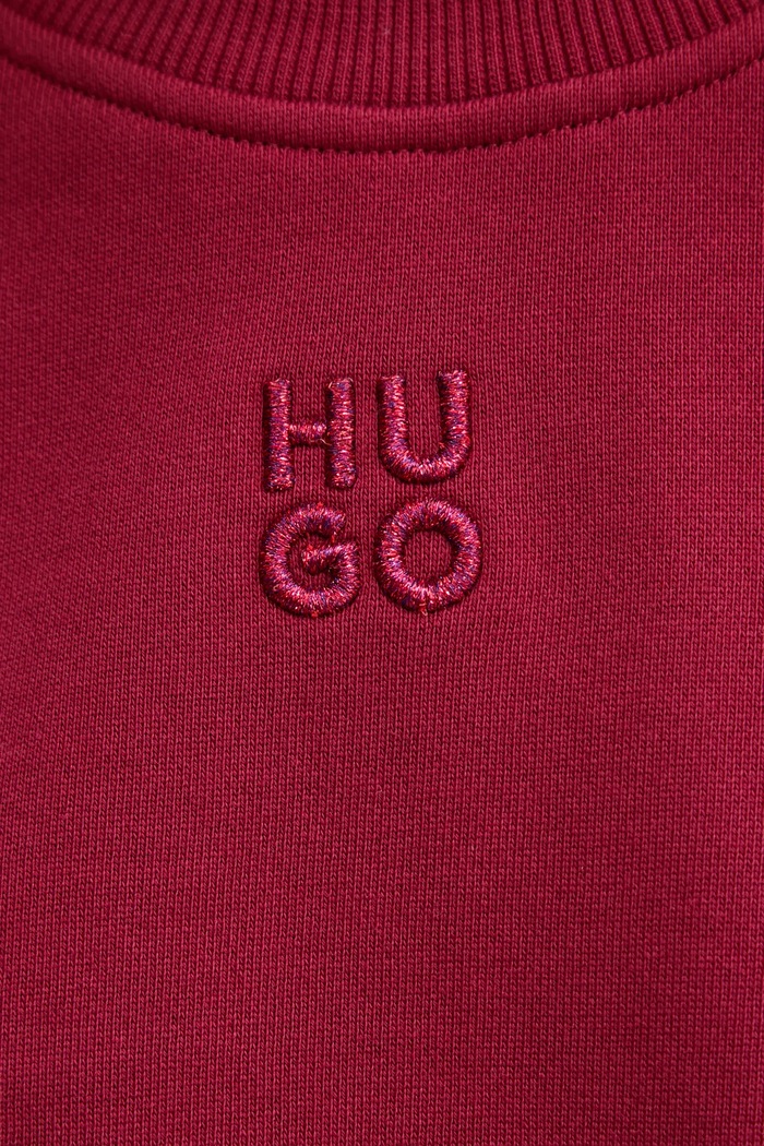 HUGO mikina dámská bavlněná Daxandria burgundské 50527463