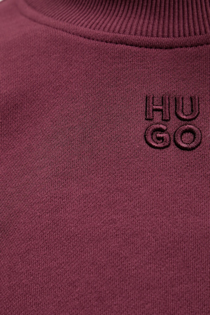HUGO mikina dámska bavlnená Daxandria 50527463 burgundské