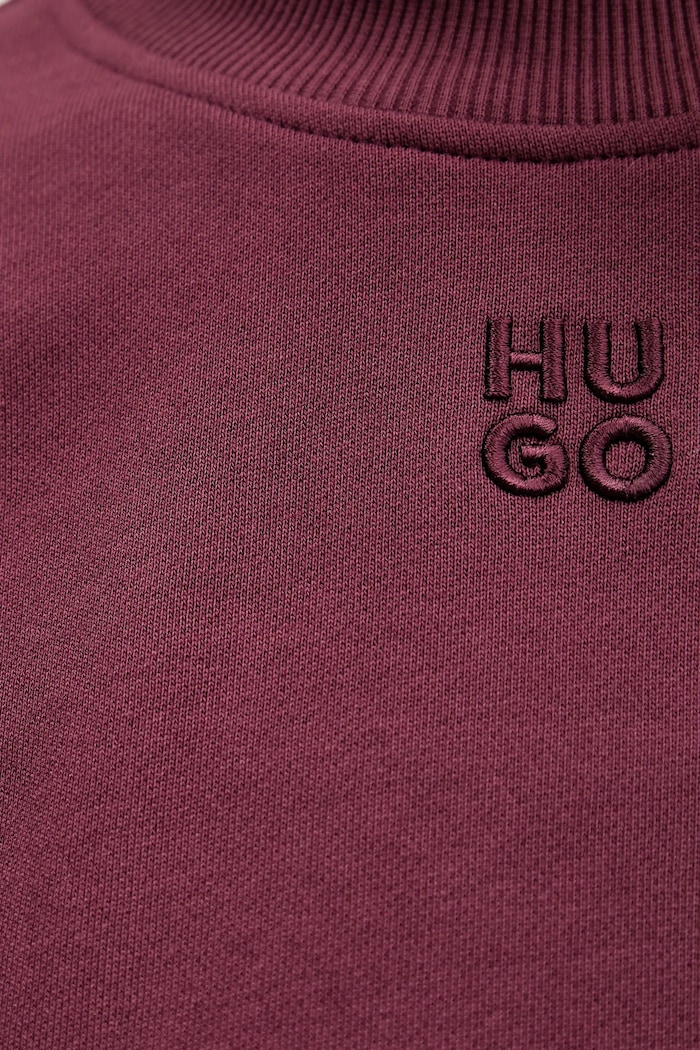 HUGO mikina dámska bavlnená Daxandria 50527463 burgundské