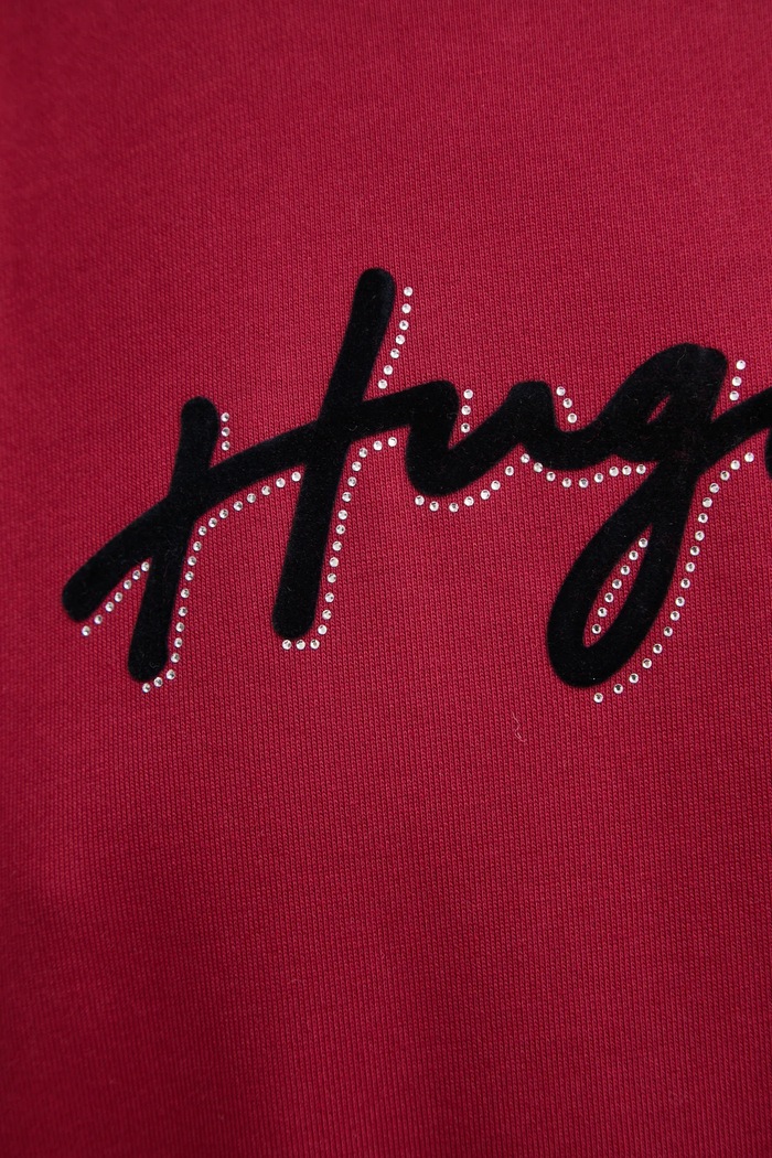 HUGO hanorac de bumbac 50528579 burgundia