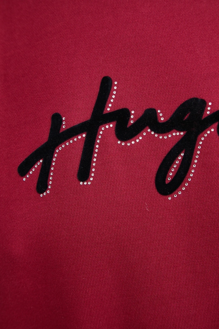 HUGO hanorac de bumbac 50528579 burgundia