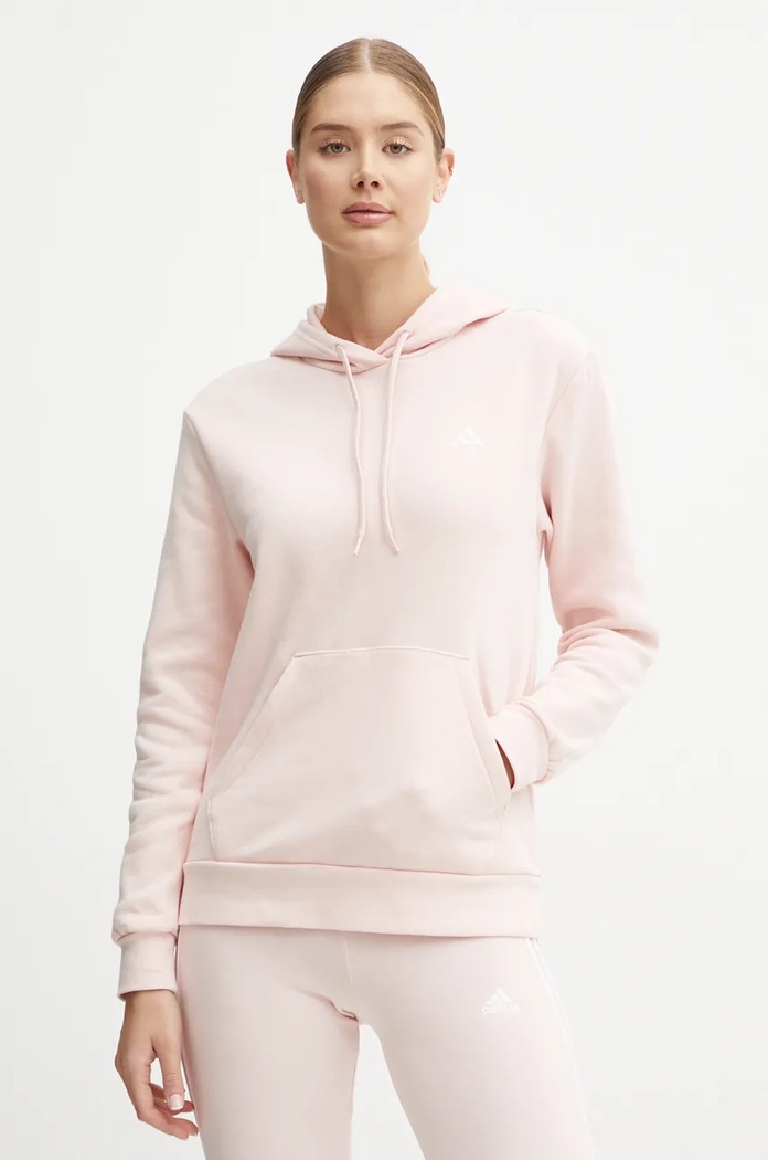 adidas bluza Essentials z kapturem różowy IY1649