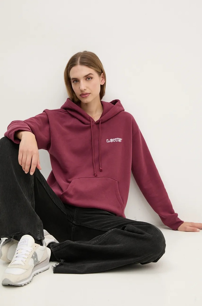 Mikina Levi's A8801 burgundské SS25