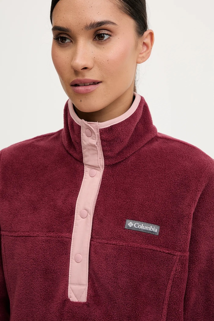 Športová mikina Columbia Benton Springs burgundské 2085651