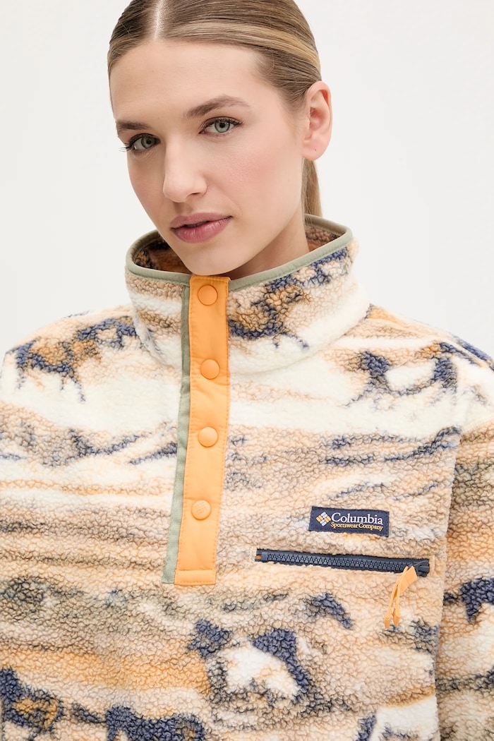 Columbia fleece mikina dámská Helvetia béžová 2098501