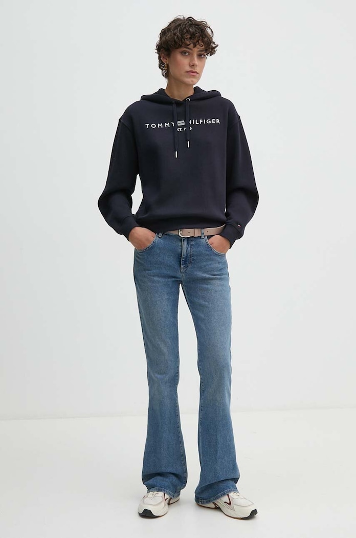 Μπλούζα Tommy Hilfiger WW0WW43598 σκούρο μπλε AW25