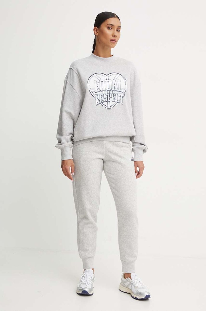 Bombažen pulover Puma 682293 siva AW24