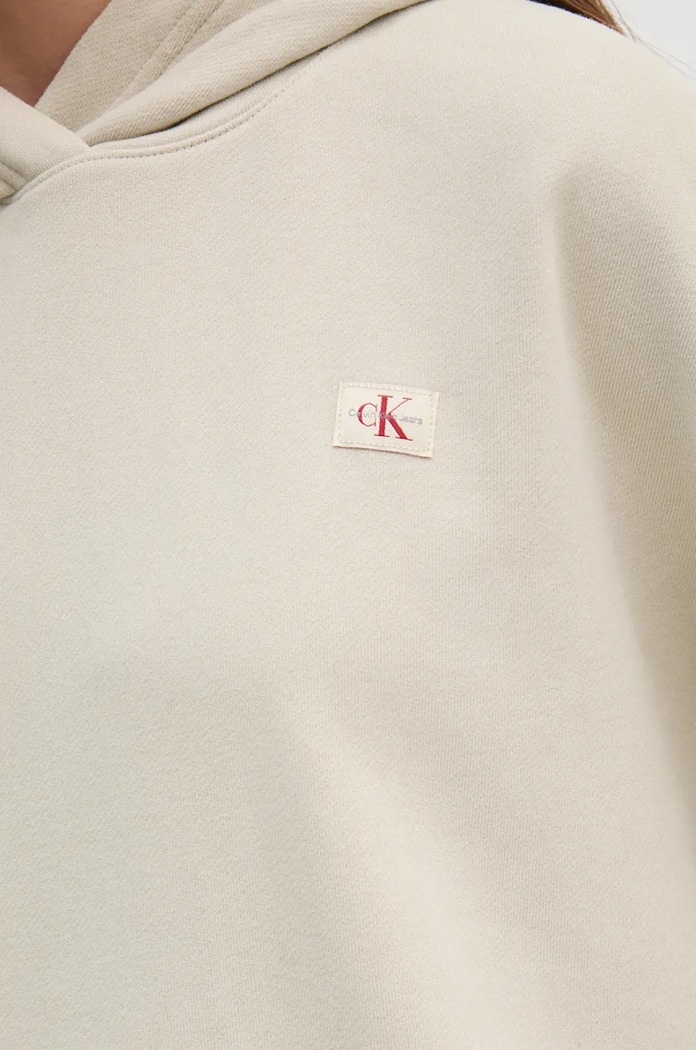 Памучен суичър Calvin Klein Jeans J20J224173 бежов