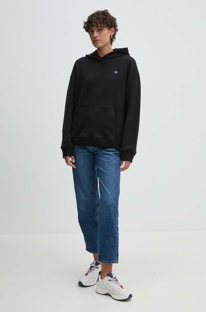 Памучен суичър Calvin Klein Jeans J20J224173 черен AW24