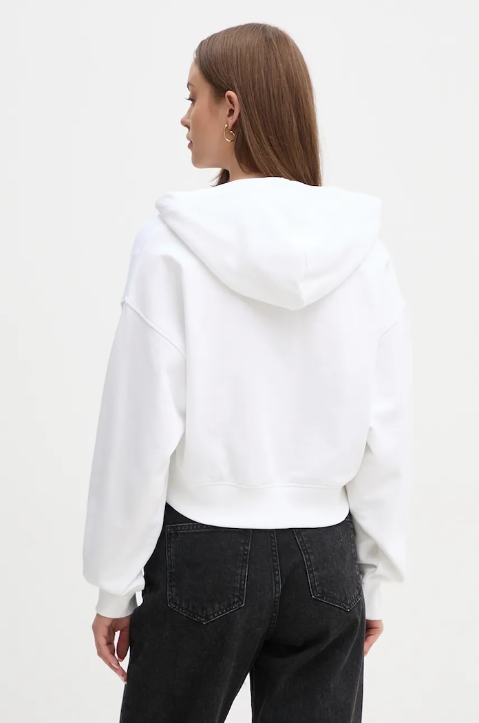 Oblečení Bavlněná mikina Calvin Klein Jeans J20J224440 bílá