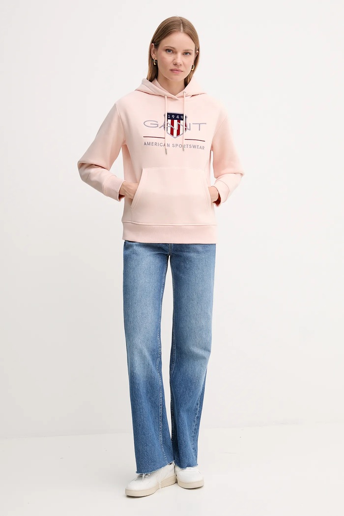 Суичър Gant 4200276 розов AW25