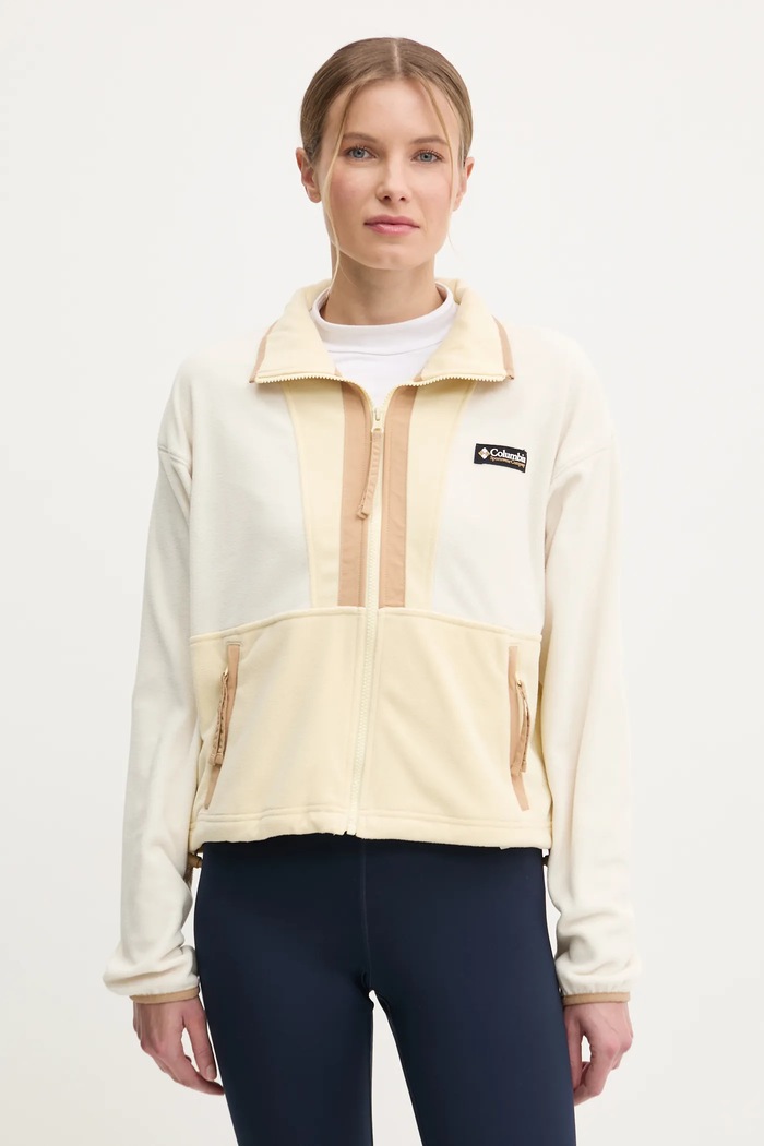 Columbia hanorac fleece Backbowl II FZ Fleece imprimeu bej 2092163