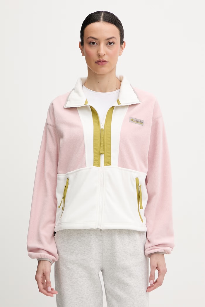 Fleecová mikina Columbia Backbowl II FZ Fleece outdoor ružová 2092163
