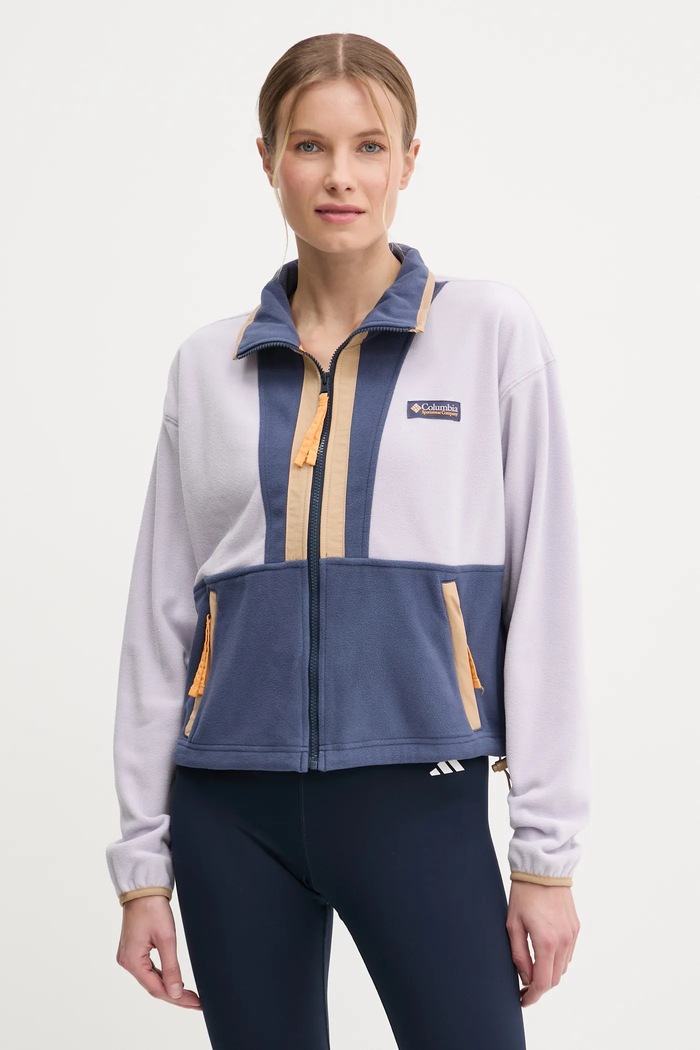Columbia bluza polarowa Backbowl II FZ Fleece bez kaptura fioletowy 2092163