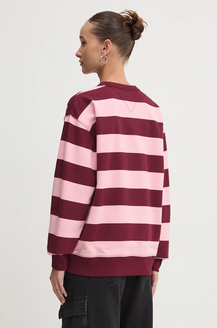Odzież Tommy Jeans bluza bawełniana DW0DW19041 bordowy
