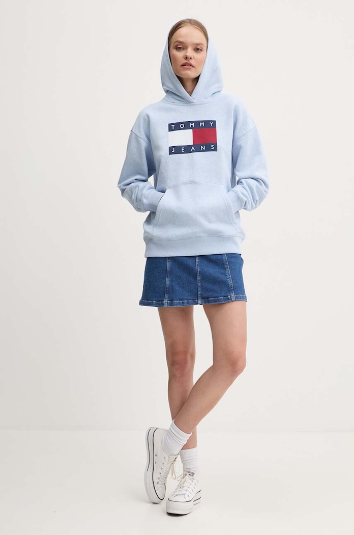 Tommy Jeans bluza DW0DW19047 niebieski AW24
