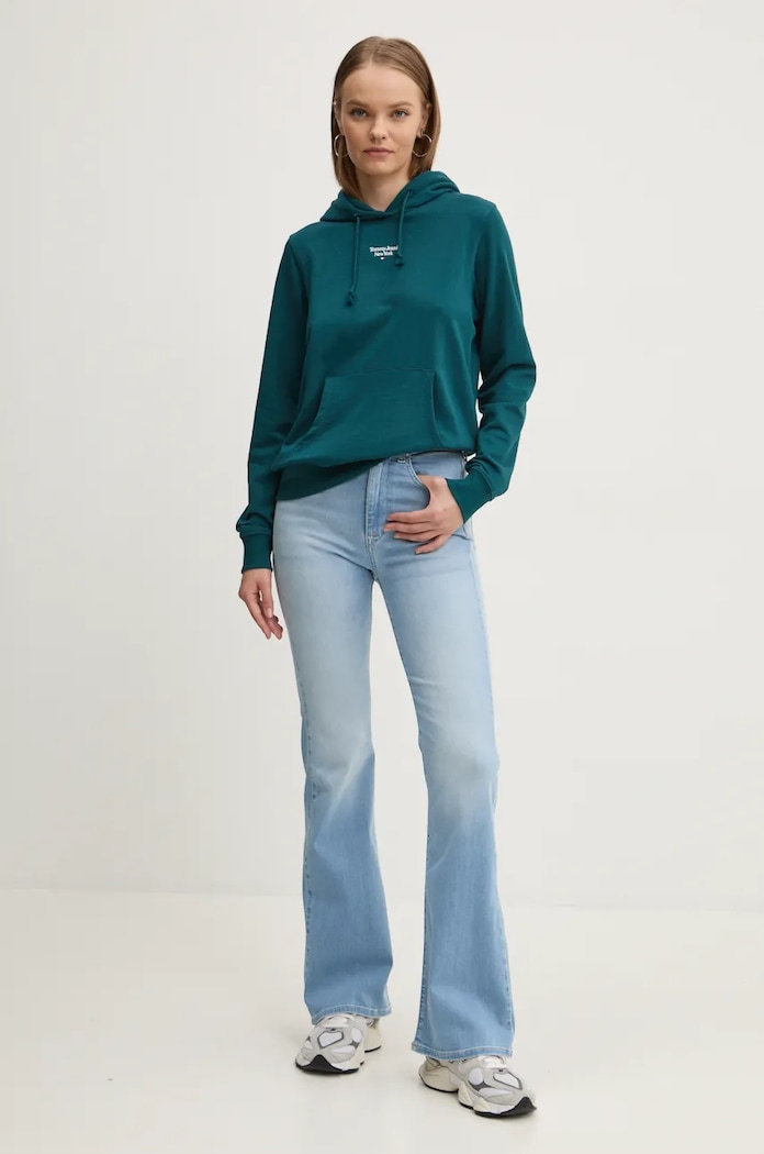 Суичър Tommy Jeans DW0DW19712 тюркоазен NC24